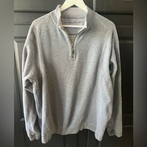 Tommy Bahama Quarter Zip Sweatshirt Gray Size XL